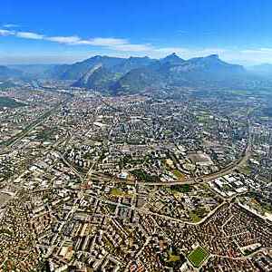 Aerial view of Grenoble