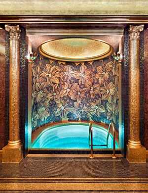 luxury golden interior; turkish bath;